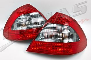 MERCEDES BENZ E CLASS W211  LED TAILLIGHTS RED-CLEAR / ΠΙΣΩ ...