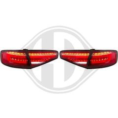AUDI A4 B8 11-15 TAIL LIGHTS LED RED-CLEAR / ΚΟΚΚΙΝΑ-ΛΕΥΚΑ